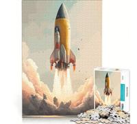 Puzzle de 1000 pièces pour Adolescents Explorateur de l'univers Jouet éducatif décoration Murale avec Poster et fiche de Questions-réponses Assortis 38x52cm