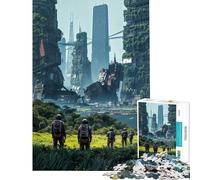Puzzle de 1000 pièces pour Adolescents Exploration d'une Ville Post-apocalyptique Jeu Amusant décoration Parfaite pour Toute la Famille (Taille 50x75cm)