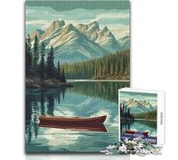 Puzzle de 1000 pièces pour Adolescents:Explorez Les Rocheuses canadiennes Un Jeu d'intérieur apaisant et Relaxant Découpe de Haute précision Dimensions:50x75cm