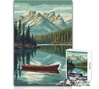 Puzzle de 1000 pièces pour Adolescents:Explorez Les Rocheuses canadiennes Un Jeu d'intérieur apaisant et Relaxant, découpé avec précision Dimensions:38x52 cm