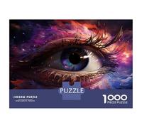 Puzzle De 1000 Pièces pour Adolescents Eyes on Fire Art Print Puzzle Anti-Stress, Amusant Et Original, Cadeau Unique pour Un Anniversaire Ou Noël 52x38cm/1000pcs