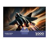 Puzzle De 1000 Pièces pour Adolescents F-22 Raptor Fighter Jet-1 Puzzle pour Adolescents Analyse Et Logique Difficile Et Stimulant, Idéal comme Cadeau 38x26cm/1000pcs