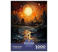 Puzzle De 1000 Pièces pour Adolescents Fantasy Landscape with Person Walking Puzzles pour Adolescents Jeux De Détente Difficulté Difficile Cadeaux pour Les Amis Et La Famille 52x38cm/1000pcs