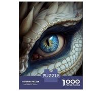 Puzzle De 1000 Pièces pour Adolescents Fantasy White Dragon Eye Puzzle Anti-Stress, Amusant Et Original, Cadeau Unique pour Un Anniversaire Ou Noël 38x26cm/1000pcs