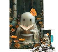 Puzzle de 1000 pièces pour Adolescents Fantôme Assis sur Les Toilettes Jeu addictif pour cultiver la Patience et se détendre Course de Vitesse Manuelle Idée Cadeau Parfaite (38x26cm)