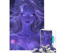 Puzzle de 1000 pièces pour Adolescents Femme céleste à la Peau étoilée Activités Amusantes à la Maison pour Toute la Famille Convient aux Enfants de 14 Ans et Plus (38x52cm)