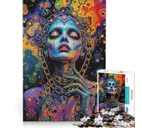 Puzzle de 1000 pièces pour Adolescents Femme enchaînée dans Un Style psychédélique, Jouet à Monter soi-même, activité Parent-Enfant, Cadeau d'anniversaire Original 50x75cm