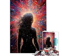 Puzzle de 1000 pièces pour Adolescents Femme Face à Une Explosion Cosmique Stimule Le Cerveau Jeu éducatif et Amusant pour Toute la Famille (14 Ans et Plus) Format 38x26cm