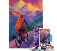 Puzzle de 1000 pièces pour Adolescents Femme Indienne à Cheval Jeu Amusant à Faire à la Maison améliore la mémoire et Convient aux 14 Ans et Plus (38x26cm)