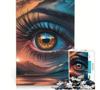 Puzzle de 1000 pièces pour Adolescents Fenêtre sur l'âme Jouet à Monter soi-même décoration Murale avec des pièces de Formes aléatoires Parfaitement emboîtables 50x75cm
