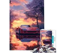 Puzzle de 1000 pièces pour Adolescents Ferrari F Fleurs de Cerisier Japon Difficile à compléter Jouet de décoration pour la Maison à partir de 14 Ans (38x52cm)