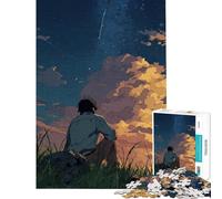 Puzzle de 1000 pièces pour Adolescents Figure Solitaire Ciel étoilé Défi Difficile pour Adolescents Cadeau d'anniversaire de Noël Casse-tête Jeux de société en Famille (Dimensions : 38x26cm)