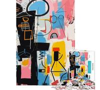 Puzzle de 1000 pièces pour Adolescents Figures chaotiques Défi éducatif Jeu de détente pour Les 14 Ans et Plus Jeu de Puzzle Offert (38x26cm)