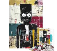 Puzzle de 1000 pièces pour Adolescents Figurine Amish Originale en Noir défi à relever pour s'amuser en Famille Jouet Anti-Stress pour Les 14 Ans et Plus (38x52cm)