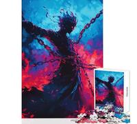 Puzzle de 1000 pièces pour Adolescents Figurine enchaînée dans Les Flammes Jeu éducatif pour Les Amateurs de Jeux et de Casse-tête Pièces de Formes aléatoires Parfaitement emboîtables