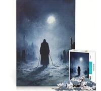 Puzzle de 1000 pièces pour Adolescents, Figurine enchaînée dans Un cimetière, Jouet Anti-Stress, Course de Vitesse Manuelle, renforce Les Liens Amoureux 50x75cm
