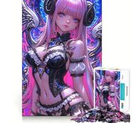 Puzzle de 1000 pièces pour Adolescents : Fille Ange et démon,Style Anime,Stimulant cognitif,Amusant,Assemblage Solide,sans pièces détachées,idéal pour Passer Le Temps (38x26cm)