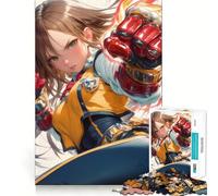 Puzzle de 1000 pièces pour Adolescents Fille d'anime au Poing de feu Jeu Stimulant Le Cerveau Emboîtement précis sans espaces Activité relaxante en Groupe à l'intérieur (50x75cm)