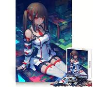 Puzzle de 1000 pièces pour Adolescents : Fille d'anime dans Un Univers Cyberpunk, idéal pour l'entraînement Intelligent, Les Moments de détente et la Joie de Noël (50x75cm)