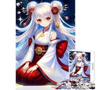 Puzzle de 1000 pièces pour Adolescents Fille d'anime en Kimono Jeu éducatif Décoration intérieure Jouet Entraîne Ton Cerveau et ta dextérité (75x50cm)