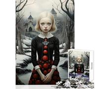 Puzzle de 1000 pièces pour Adolescents Fille dans Un Royaume d'hiver Décoration Murale Cadeau de Noël Secret Jeu Impossible Renforce l'amour Entre Couples Dimensions 38x52cm