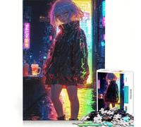 Puzzle de 1000 pièces pour Adolescents, Fille des Rues cybernétiques, décoration Murale, pour s'amuser en Famille et renforcer Les Liens Amoureux 50x75cm