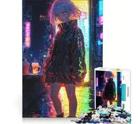 Puzzle de 1000 pièces pour Adolescents Fille des Rues cybernétiques, Jeux relaxants, décompression intellectuelle, Cadeaux d'anniversaire et Cadeaux Uniques 38x26cm