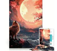 Puzzle de 1000 pièces pour Adolescents Fleurs de Cerisier,Loup,Animal Jeu d'assemblage précis Activité cérébrale Intelligente Temps de détente Cadeau d'anniversaire (50x75cm)
