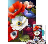 Puzzle de 1000 pièces pour Adolescents Fleurs Maman Anémone Jeu éducatif et Stimulant Cadeau Amusant et Difficile (Dimensions 38x52cm)