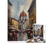 Puzzle de 1000 pièces pour Adolescents Florence Ville d'art en Italie Jeu éducatif pour Les Anniversaires (38x52cm)