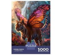 Puzzle De 1000 Pièces pour Adolescents Flying Tiger with Wings Puzzles pour Adultes Jeux Relaxants, Amusants Et Humoristiques, Idéal comme Cadeau 70x50cm/1000pcs