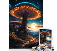 Puzzle de 1000 pièces pour Adolescents Forêt de Champignons enchantée Décoration Murale Cadeau d'anniversaire Jeu Manuel Collection d'artistes Beaux-Arts Format 38x26cm
