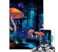 Puzzle de 1000 pièces pour Adolescents Forêt de Champignons Jeux relaxants Jouet addictif pour cultiver la Patience Défi Stimulant (Dimensions 50x75cm)