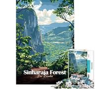 Puzzle de 1000 pièces pour Adolescents Forêt de Sinharaja Sri Lanka Illustration Jeu Familial pour Adultes Améliore la mémoire Idéal comme Cadeau pour Toute la Famille (Dimensions 50x75cm)