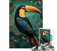 Puzzle de 1000 pièces pour Adolescents Forêt de Toucans Jeu de Relaxation Décoration Murale Idéal comme Cadeau pour Toute la Famille (Dimensions 38x52cm)