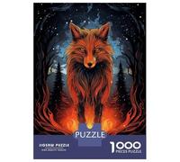 Puzzle De 1000 Pièces pour Adolescents Fox Forest Animal Puzzles pour Adultes - Jeux À Faire Soi-même - Améliore La Mémoire - Difficile Et Stimulant 52x38cm/1000pcs