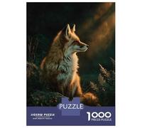 Puzzle De 1000 Pièces pour Adolescents Fox in Golden Light Puzzle pour Adultes Jeux Relaxants Découpe De Précision Difficile Et Stimulant 52x38cm/1000pcs