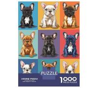 Puzzle De 1000 Pièces pour Adolescents French Bulldog Variations Puzzle Adulte Casse-tête Jeu D'analyse Et De Logique Cadeau d'anniversaire, Cadeaux, 70x50cm/1000pcs