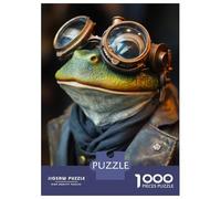 Puzzle De 1000 Pièces pour Adolescents Funny and Cool Steampunk Frog Puzzle Adulte Casse-tête Jeu D'analyse Et De Logique Cadeau d'anniversaire, Cadeaux, 52x38cm/1000pcs
