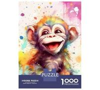 Puzzle De 1000 Pièces pour Adolescents Funny Little Chimpanzee Puzzle Adulte Jeu Manuel D'assemblage De Motifs Idéal comme Cadeau 70x50cm/1000pcs