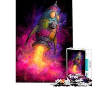 Puzzle de 1000 pièces pour Adolescents fusée colorée au décollage défi à réaliser Jeu éducatif et Relaxant pour Les 14 Ans et Plus (38x52cm)