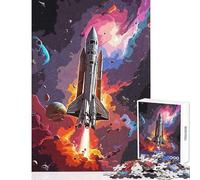 Puzzle de 1000 pièces pour Adolescents fusée Galaxie Jeu Relaxant pour Toute la Famille décoration intérieure pour Toute la Famille (50x75cm)