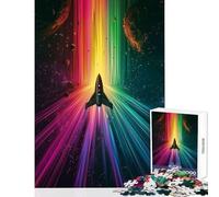 Puzzle de 1000 pièces pour Adolescents fusée Spatiale Arc-en-Ciel Jeu éducatif Cadeau de Noël Secret Jeu de Manipulation pour renforcer Les Liens Entre Couples Dimensions 50x75cm