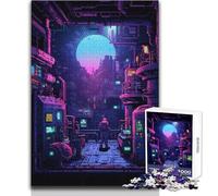 Puzzle de 1000 pièces pour Adolescents, Futur dystopique, Pixel Art, Jeu éducatif Familial, Cadeau d'anniversaire, œuvre d'art, Dimensions 50x75cm