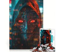 Puzzle de 1000 pièces pour Adolescents Futur Hacker Anonyme, Jeu éducatif, améliore la mémoire, Cadeau Stimulant 38x52cm