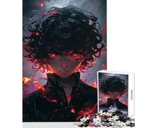 Puzzle de 1000 pièces pour Adolescents Garçon d'anime en colère Jeu de Construction Idée Cadeau et Jouet Jeu Familial Renforce l'amour au Sein du Couple Dimensions 50x75cm
