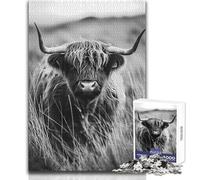 Puzzle de 1000 pièces pour Adolescents:Gardien des Hautes Terres Majestueuses Idéal pour se détendre à l'intérieur Découpe de précision avancée Dimensions:50x75cm