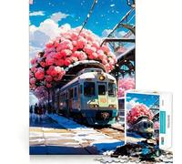 Puzzle de 1000 pièces pour Adolescents, Gare, découpe Fine, Art, entraînement à la Concentration, Jeu Amusant et Calme, Cadeau de Noël (38x26cm)