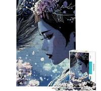 Puzzle de 1000 pièces pour Adolescents Geisha et Dragon Art numérique Jeu de réflexion Cadeau d'anniversaire Cadeaux Uniques pour Un Anniversaire ou Noël (Taille 50x75cm)