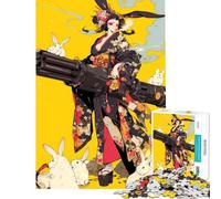Puzzle de 1000 pièces pour Adolescents Geisha Lapin Gunner Idéal pour Un Anniversaire ou Noël Une œuvre d'art relaxante à partir de 14 Ans (38x52cm)
